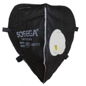 Mascarilla N95 FF Negra con Válvula SOSEGA